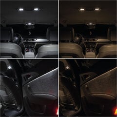 Salono apšvietimo lempučių komplektas Volkswagen Golf IV, LED 5500K, šalta balta kaina ir informacija | Automobilių lemputės | pigu.lt