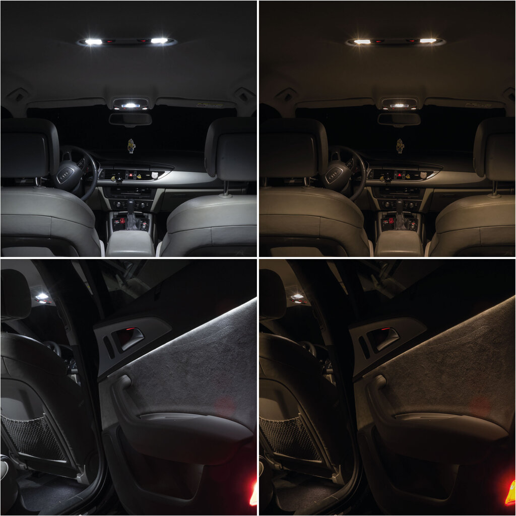 Salono apšvietimo lempučių komplektas Hyundai Santa Fe III, LED 5500K, šalta balta цена и информация | Automobilių lemputės | pigu.lt