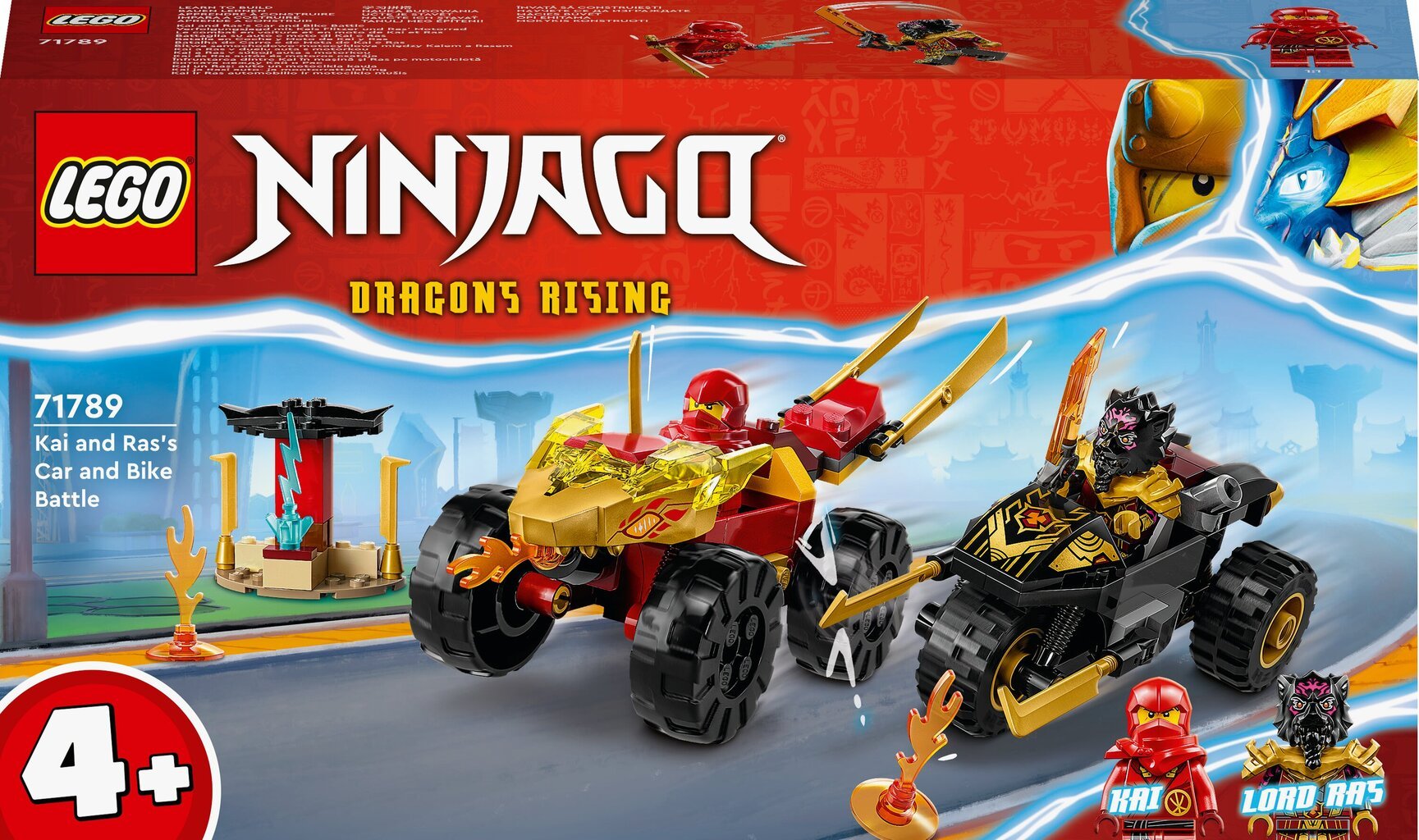 71789 LEGO® NINJAGO Кай И Рас Битва Машины И Мотоцикла Цена | Pigu.Lt