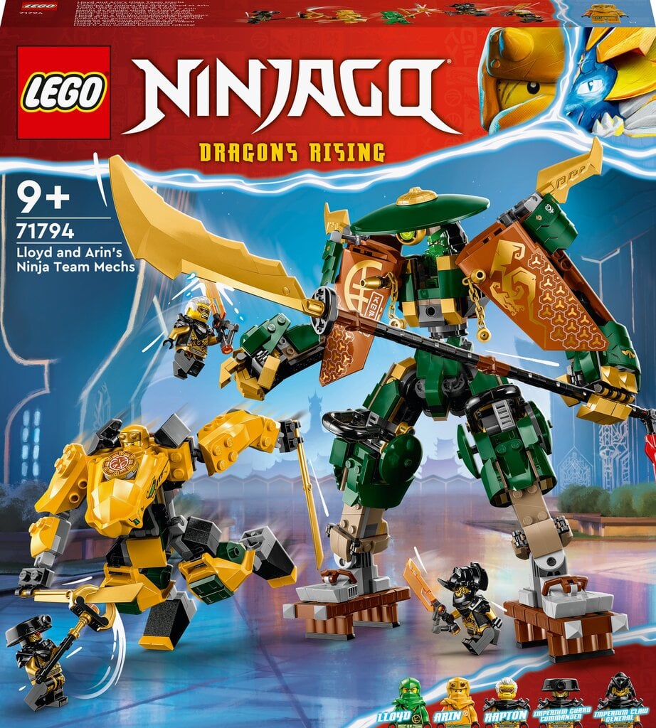 71794 LEGO® NINJAGO Роботы команды ниндзя Ллойд и Арин цена | pigu.lt