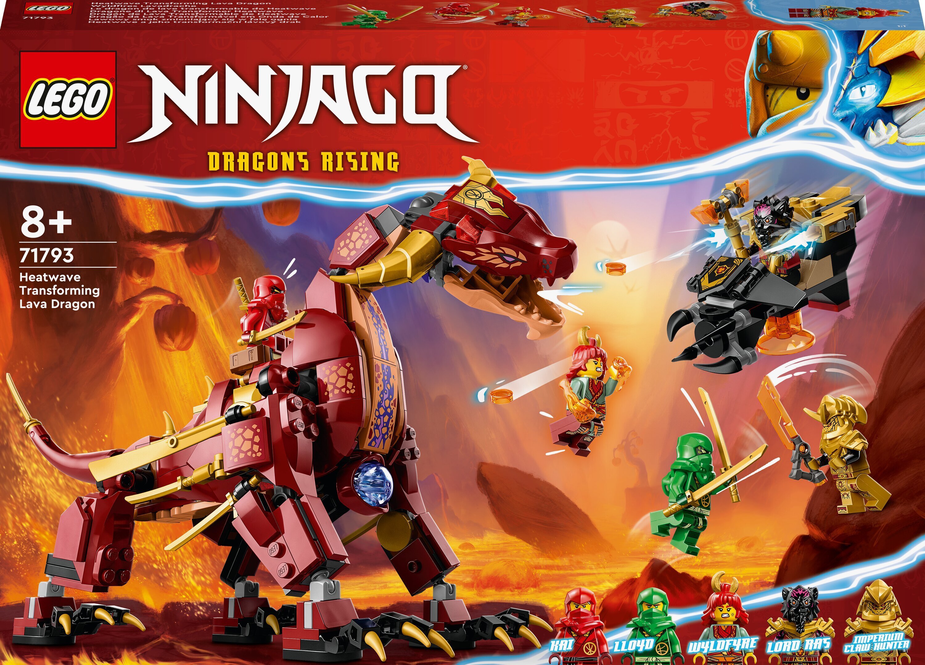 71793 LEGO® NINJAGO Heatwave трансформируемый лавовый дракон цена | pigu.lt