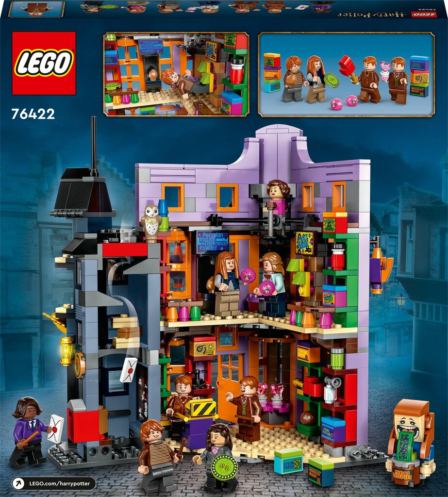 76422 LEGO® Harry Potter Skersinis skersgatvis: „Magiškos Vizlių šunybės“ цена и информация | Konstruktoriai ir kaladėlės | pigu.lt