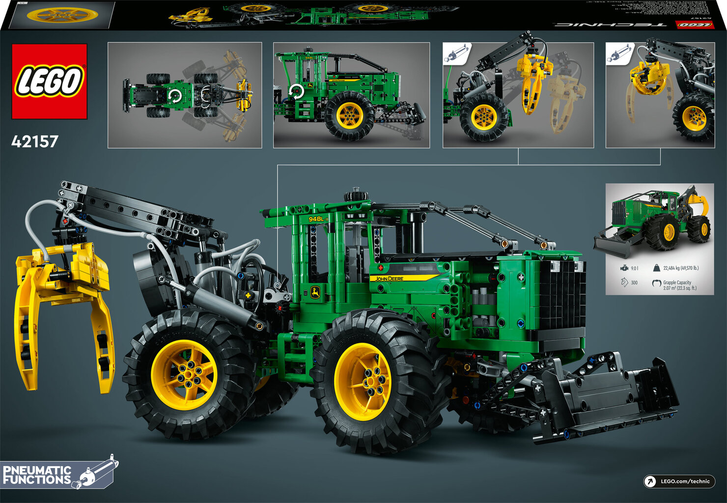 42157 LEGO® Technic Деревообрабатывающая машина John Deere 948L-II цена |  pigu.lt