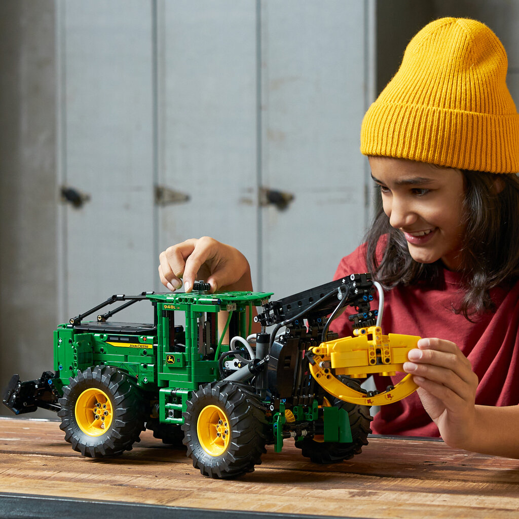 42157 LEGO® Technic Medienos tvarkymo mašina „John Deere 948L-II“ kaina ir informacija | Konstruktoriai ir kaladėlės | pigu.lt