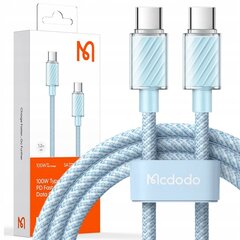 Mcdodo Мощный сверхскоростной кабель Usb-C Pd 100W 2M синий цена и информация | Кабели для телефонов | pigu.lt