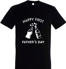 Vyriški marškinėliai First Father Day, juodi kaina ir informacija | Originalūs marškinėliai | pigu.lt