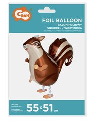 Stovintis folijos balionas Voveraitė, 55x51 cm kaina ir informacija | Balionai | pigu.lt