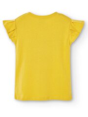 Boboli marškinėliai mergaitėms, geltoni цена и информация | Футболка для девочек | pigu.lt