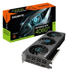 Gigabyte GeForce RTX 4060 Ti Eagle (GV-N406TEAGLE-8GD) kaina ir informacija | Vaizdo plokštės (GPU) | pigu.lt