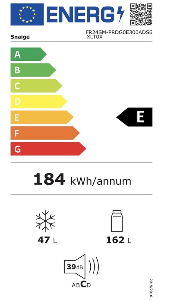 Snaigė FR24SM-PRDG0E3 kaina ir informacija | Šaldytuvai | pigu.lt