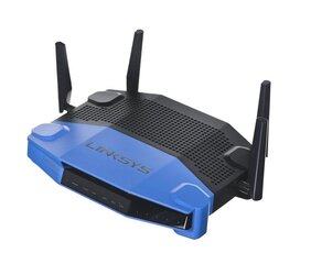 Маршрутизатор Linksys WRT1900ACS wireless router Gigabit Ethernet Dual-band (2.4 GHz / 5 GHz) 4G Black, синий цена и информация | Маршрутизаторы (роутеры) | pigu.lt