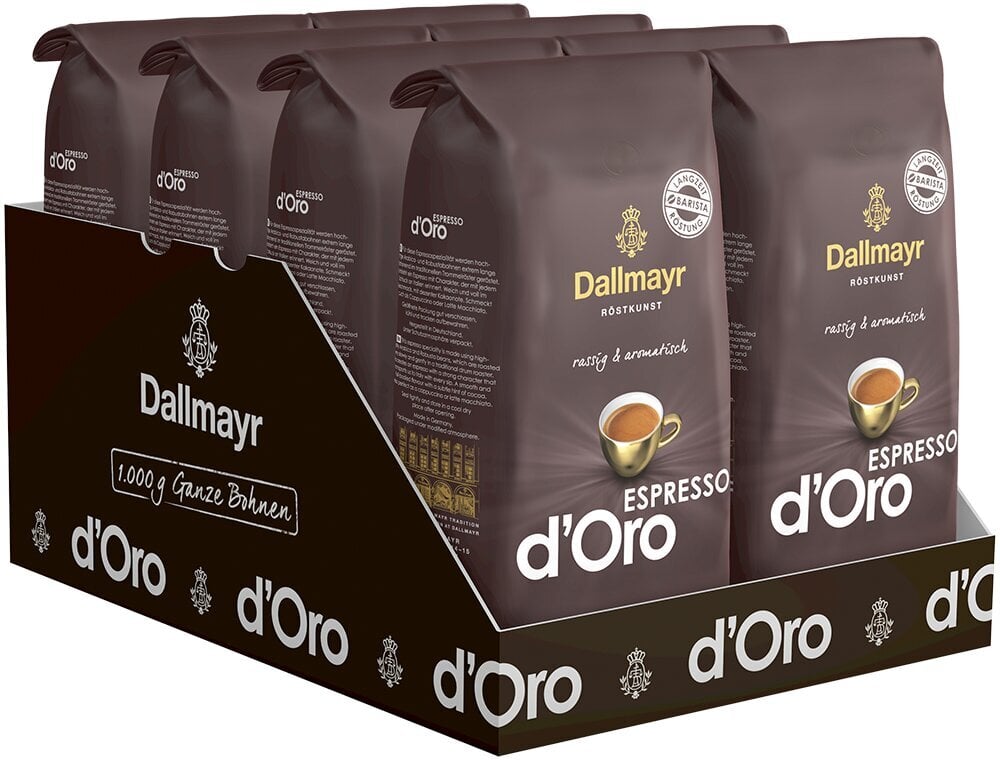 Kavos pupelės Dallmayr Espresso d`Oro, 1kg kaina ir informacija | Kava, kakava | pigu.lt