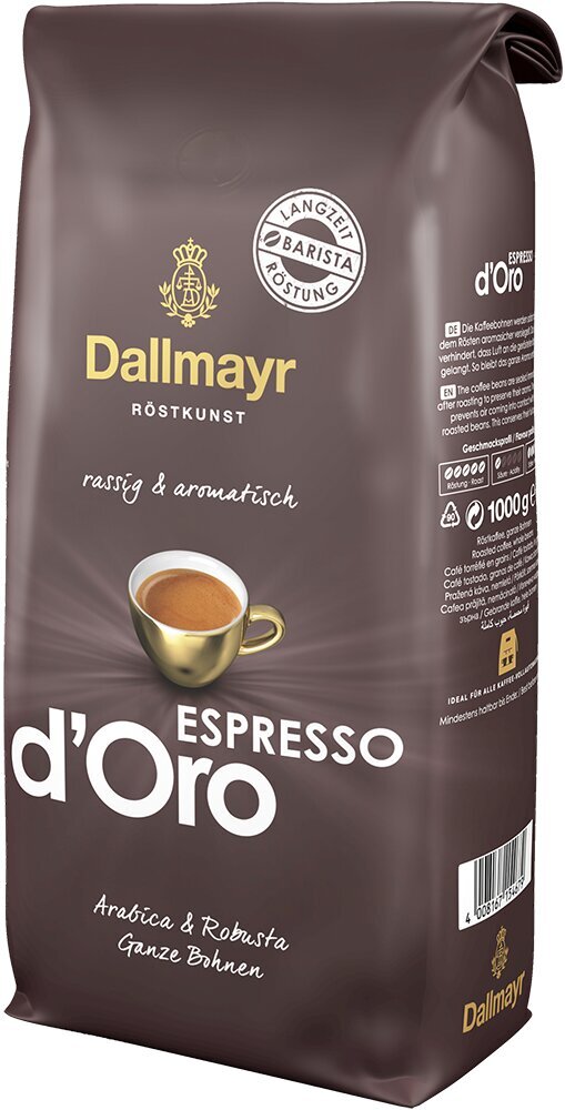 Kavos pupelės Dallmayr Espresso d`Oro, 1kg kaina ir informacija | Kava, kakava | pigu.lt