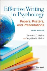 Effective Writing in Psychology: Papers, Posters, and Presentations 3rd edition цена и информация | Книги по социальным наукам | pigu.lt