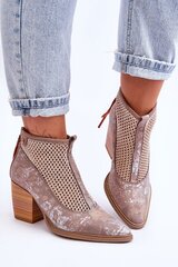 Aukštakulniai batai moterims Maciejka 25778-21, smėlio spalvos цена и информация | Женские сапоги | pigu.lt