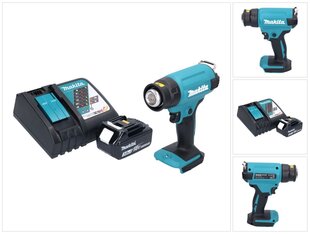 Аккумуляторный фен с горячим воздухом Makita DHG 180 RF1 цена и информация | Строительные фены | pigu.lt