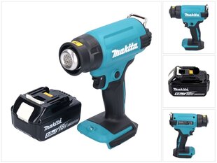 Аккумуляторный фен с горячим воздухом Makita DHG 180 T1 цена и информация | Строительные фены | pigu.lt