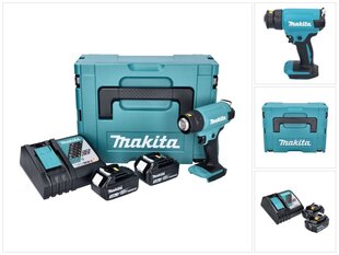 Аккумуляторный фен с горячим воздухом Makita DHG 180 RFJ цена и информация | Строительные фены | pigu.lt