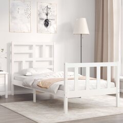 Каркас для кровати, 90x200 см, белый цена и информация | Кровати | pigu.lt
