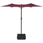 Dvigubas skėtis nuo saulės 316x240cm, tamsiai raudonas kaina ir informacija | Skėčiai, markizės, stovai | pigu.lt