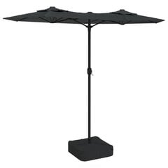 Dvigubas skėtis nuo saulės vidaXL, pilkas цена и информация | Зонты, маркизы, стойки | pigu.lt