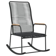 Supama sodo kėdė, juodos spalvos, 59x79,5x104cm, PVC ratanas kaina ir informacija | Lauko kėdės, foteliai, pufai | pigu.lt