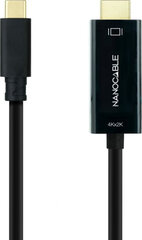 Nanocable USB-C/HDMI, 1.8 m kaina ir informacija | Kabeliai ir laidai | pigu.lt