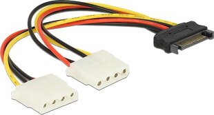 Delock 65159, SATA/Molex, 20 cm цена и информация | Кабели и провода | pigu.lt