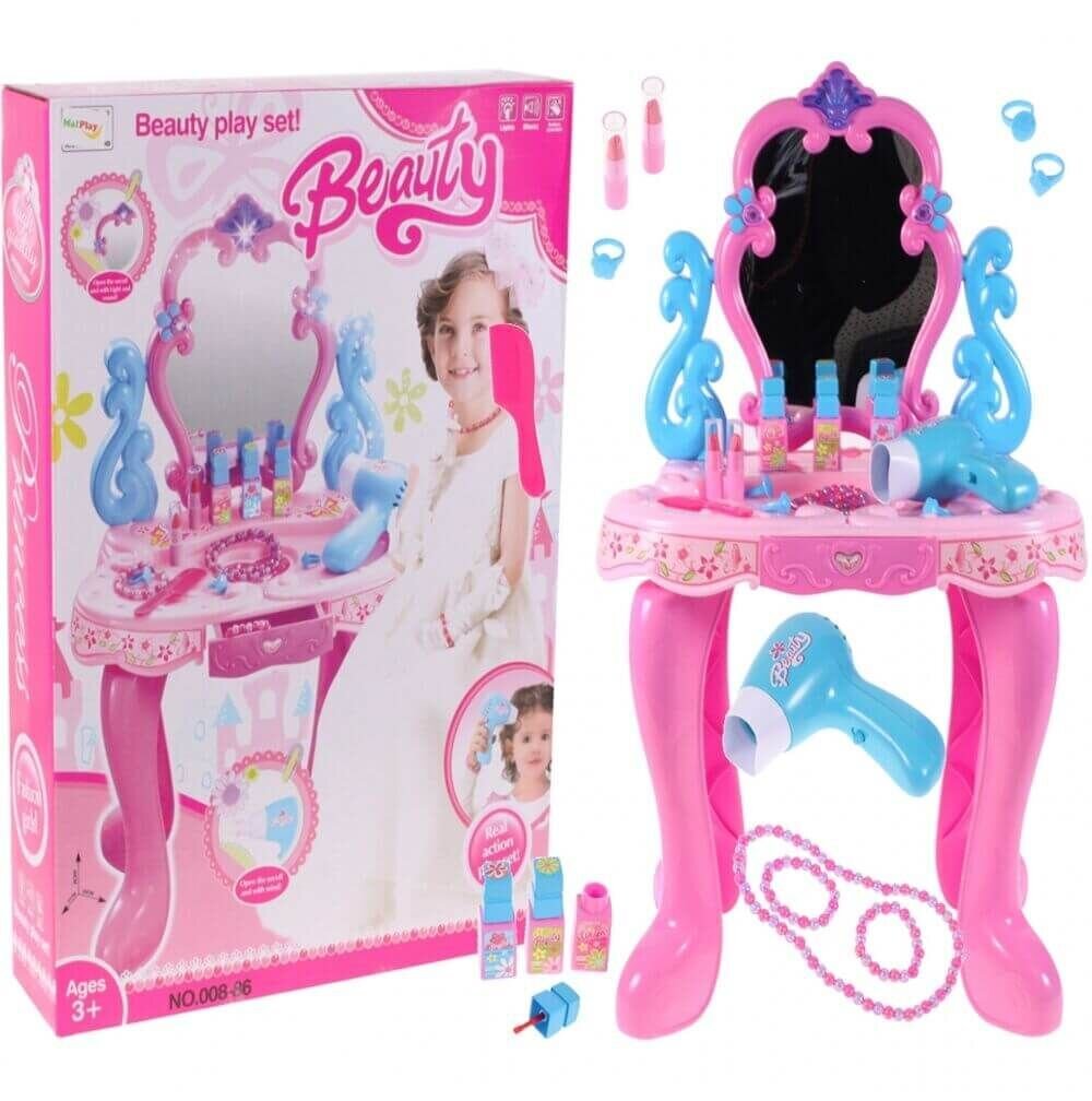 Žaislinis tualetinis staliukas su priedais MalPlay цена и информация | Žaislai mergaitėms | pigu.lt