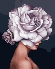 Tapyba pagal skaičius Oh Art! White Rose, 40x50 cm kaina ir informacija | Tapyba pagal skaičius | pigu.lt