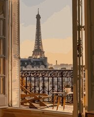 Tapyba pagal skaičius Twoje Hobby View of the Eiffel Tower, 40x50 cm kaina ir informacija | Tapyba pagal skaičius | pigu.lt