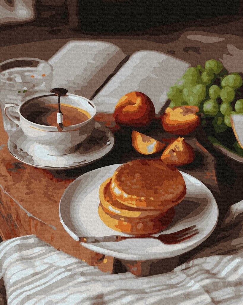 Tapyba pagal skaičius Oh Art! Sweet breakfast, 40x50 cm kaina ir informacija | Tapyba pagal skaičius | pigu.lt