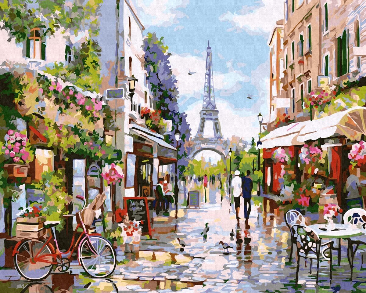 Tapyba pagal skaičius Oh Art! Streets in Paris, 40x50 cm цена и информация | Tapyba pagal skaičius | pigu.lt