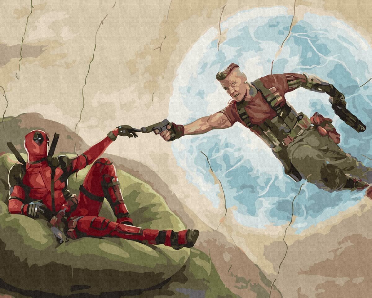 Tapyba pagal skaičius Deadpool kūrimas, 40x50 cm цена и информация | Tapyba pagal skaičius | pigu.lt