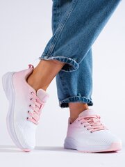 Moteriški lengvi sportiniai bateliai DK baltos ir rožinės spalvos (-) kaina ir informacija | Sportiniai bateliai, kedai moterims | pigu.lt