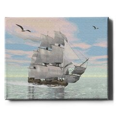 Картина по номерам 40x50 см  "Корабль и чайки" цена и информация | Живопись по номерам | pigu.lt
