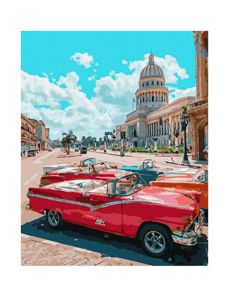 Tapyba pagal skaičius Oh Art! Havana's street, 40x50 cm kaina ir informacija | Tapyba pagal skaičius | pigu.lt
