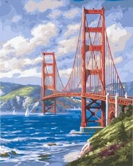 Tapyba pagal skaičius Tiltas Kalifornijoje, 40x50 cm kaina ir informacija | Tapyba pagal skaičius | pigu.lt