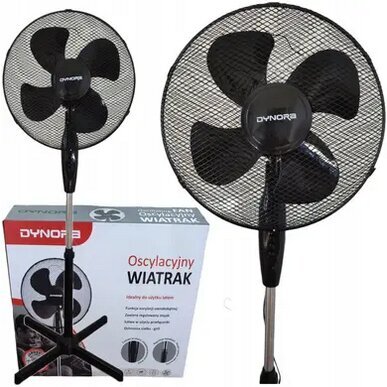 Pastatomas ventiliatorius Dynora su 4 sparnelias, juodas kaina ir informacija | Ventiliatoriai | pigu.lt