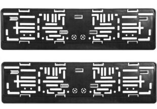 Рамка для автомобильного номера, черная, 2 шт. цена и информация | Автопринадлежности | pigu.lt