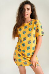 Marškinėliai moterims Swatti Don't panic, geltono kaina ir informacija | Marškinėliai moterims | pigu.lt
