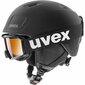 Slidinėjimo šalmo ir akiniai vaikams Uvex Pro Set 51-55cm, juoda цена и информация | Slidinėjimo šalmai | pigu.lt
