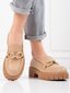 Smėlio spalvos moteriški batai su platforma (-) kaina ir informacija | Aulinukai, ilgaauliai batai moterims | pigu.lt