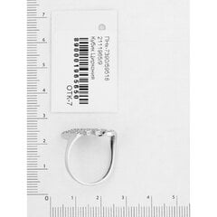Серебряное кольцо с фианитами ALFA-KARAT, 19 mm 2111965/9-19 цена и информация | Кольцо | pigu.lt