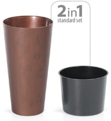 Gėlių vazonas Prosperplast Tubus Slim Corten DTUS400C-7601U, rudas kaina ir informacija | Vazonai | pigu.lt