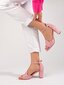 Rožiniai moteriški sandalai ant stulpo W. Potocki (-) kaina ir informacija | Basutės moterims | pigu.lt