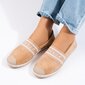 Moteriškos zomšinės espadrilės beige Vinceza (-) kaina ir informacija | Bateliai moterims  | pigu.lt