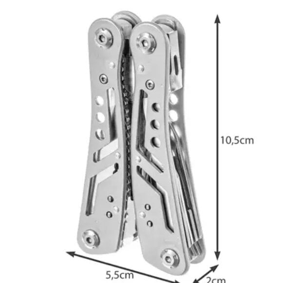 Daugiafunkcis įrankis Trizand 13in1, 10.5x5.5x2cm, pilkas цена и информация | Kitas turistinis inventorius | pigu.lt