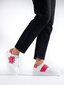 Balti moteriški sportbačiai su rožiniu įdėklu (-) kaina ir informacija | Sportiniai bateliai, kedai moterims | pigu.lt