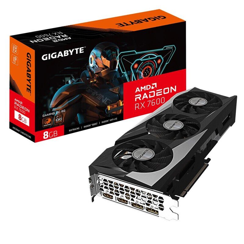 Gigabyte Radeon RX 7600 Gaming OC 8GB GDDR6 (GV-R76GAMINGOC-8GD) kaina ir informacija | Vaizdo plokštės (GPU) | pigu.lt